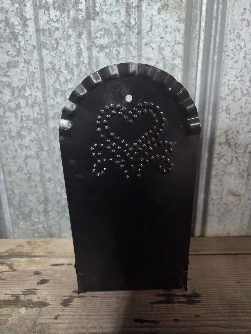 Decorative Metal Wall Sconce with Glass Votive - Black